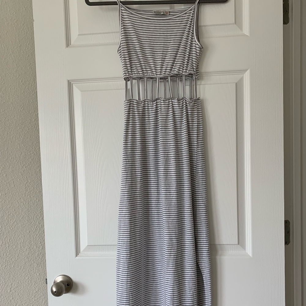 Girls striped cotton maxi dress